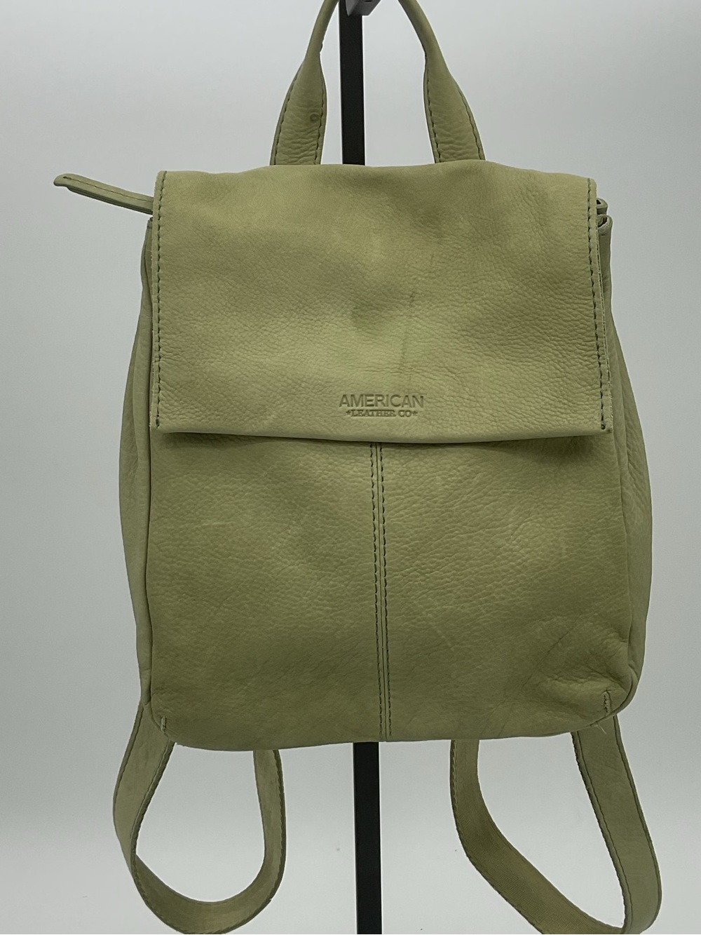 American Leather Co. Soft Green Leather Backpack